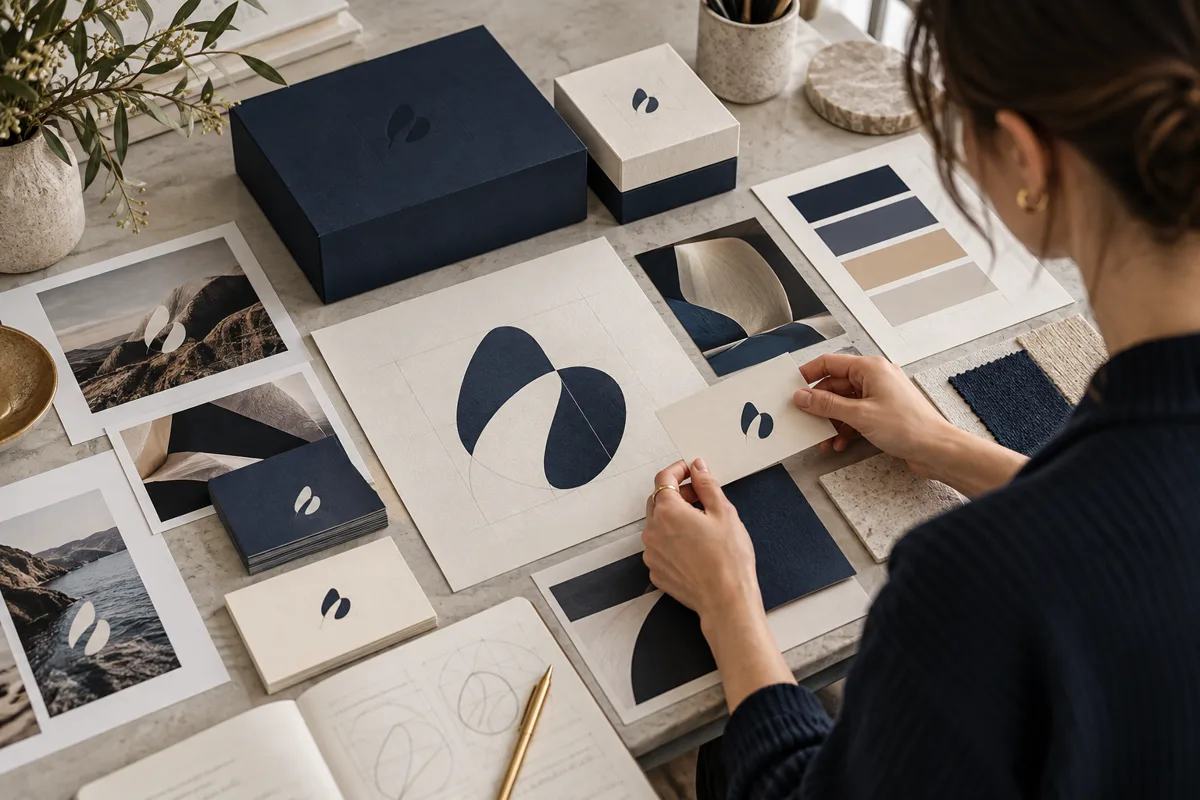 Illustrative brand identity design process